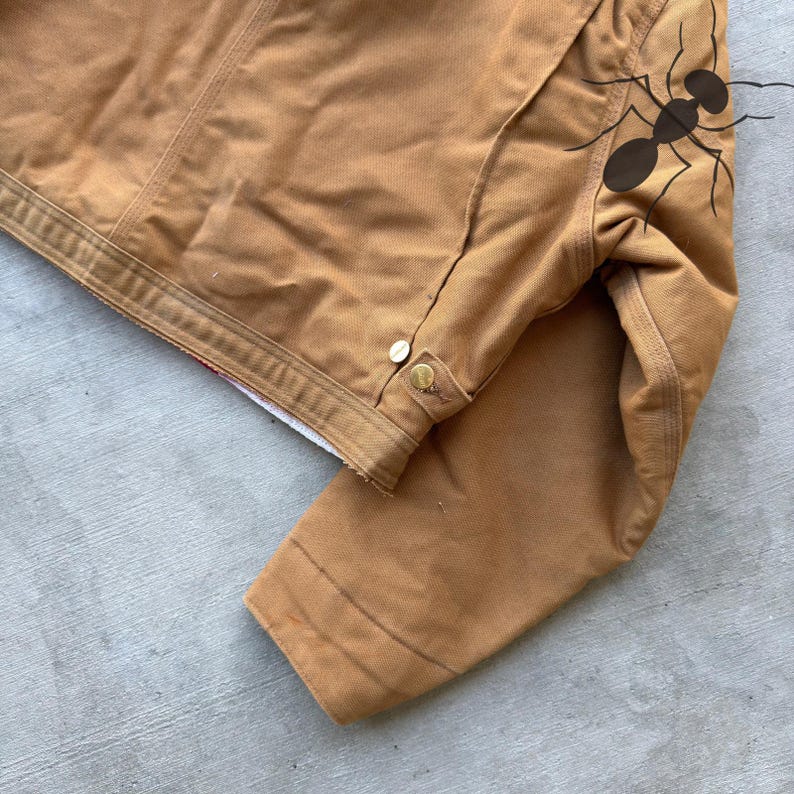 Chaqueta de trabajo corta estilo Detroit de Carhartt, color marrón, estilo años 2000 imagen 9