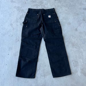 Carhartt black double knee work wear carpenter pants 34x30 image 5