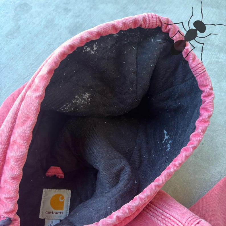 Chaqueta de trabajo con capucha rosa vintage Carhartt WJ130 para mujer Y2K imagen 6