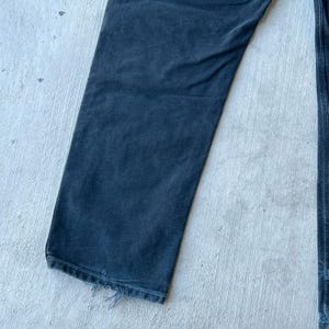 Pantalones de carpintero Carhartt de trabajo con doble rodilla en negro descolorido, talla 34 x 32 imagen 8