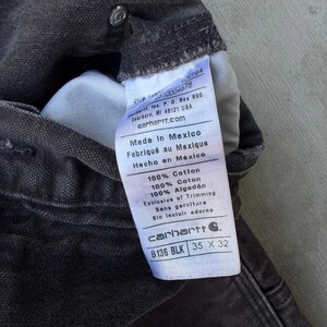 Carhartt faded black double knee work wear carpenter pants image 5