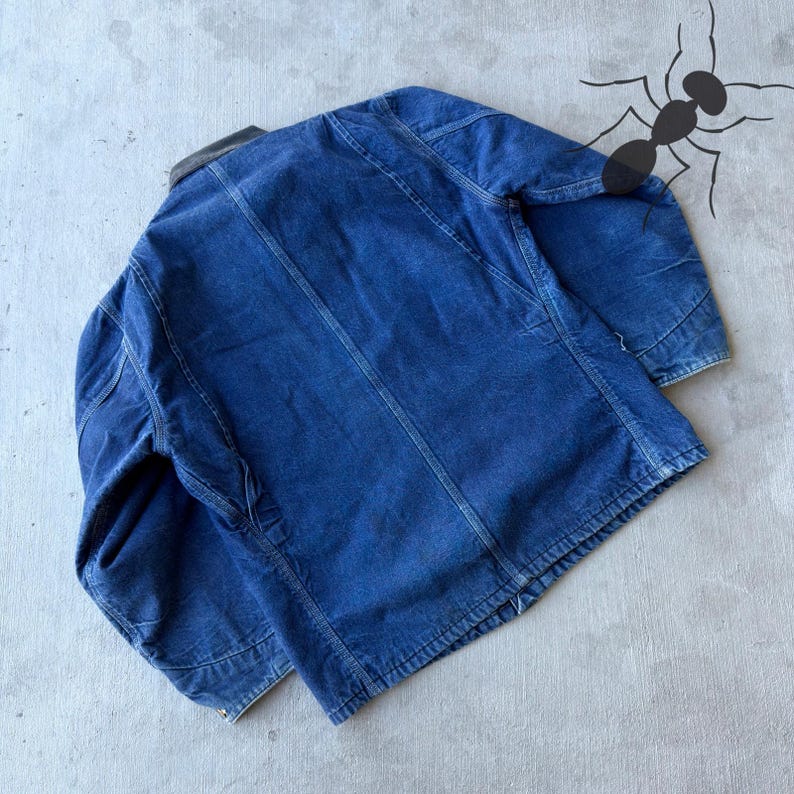 Carhartt denim large chore work wear jacket image 5
