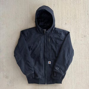 Carhartt svart arbetsjacka med huva, medium