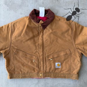 Chaqueta de trabajo corta estilo Detroit de Carhartt, color marrón, estilo años 2000 imagen 3