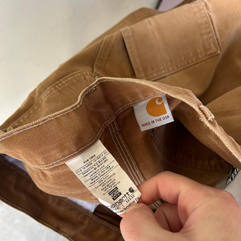 Carhartt brown double knee work wear carpenter pants image 7