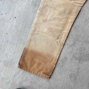 Pantalones de carpintero de trabajo Carhartt de color marrón descolorido con doble rodilla imagen 9
