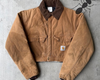 Carhartt brown cropped Detroit style work wear jacket