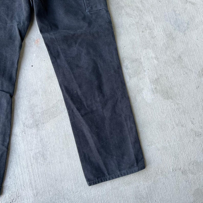 Pantalones de carpintero de trabajo Carhartt negros con doble rodilla imagen 7