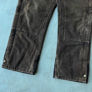 Carhartt faded brown insulated double knee work wear carpenter pants image 4