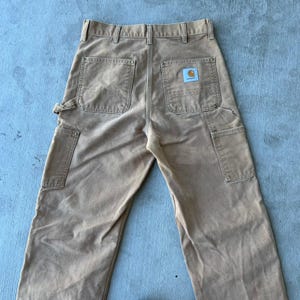 Carhartt brown double knee work wear carpenter pants 30x34 image 6