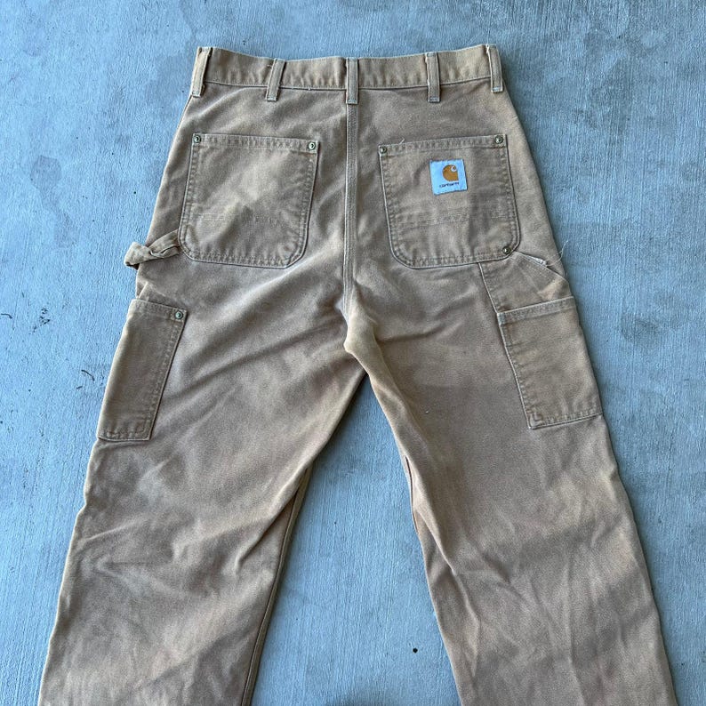 Carhartt brown double knee work wear carpenter pants 30x34 image 6