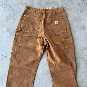 Carhartt brown double knee work wear carpenter pants 30x34 image 6