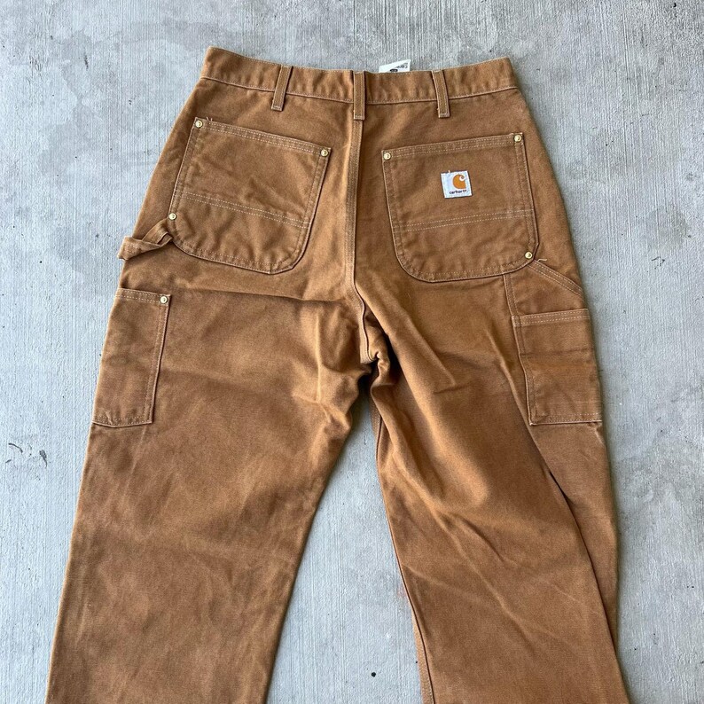 Carhartt brown double knee work wear carpenter pants 30x34 image 6