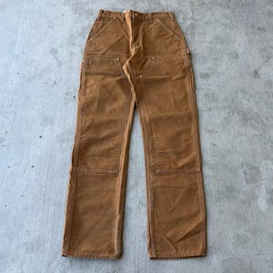Carhartt brown double knee work wear carpenter pants 30x34 image 1