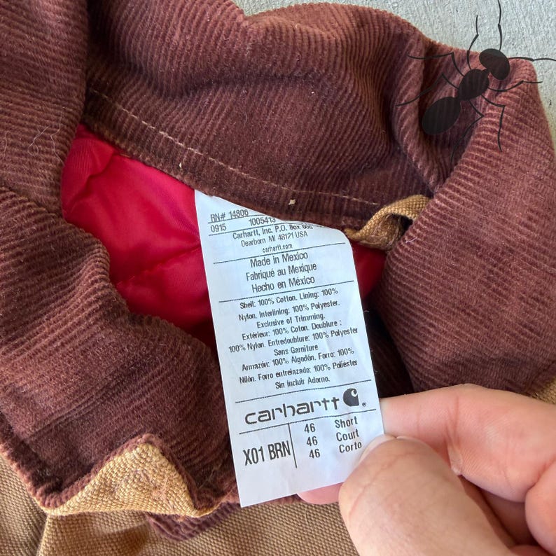 Chaqueta de trabajo corta estilo Detroit de Carhartt, color marrón, estilo años 2000 imagen 6