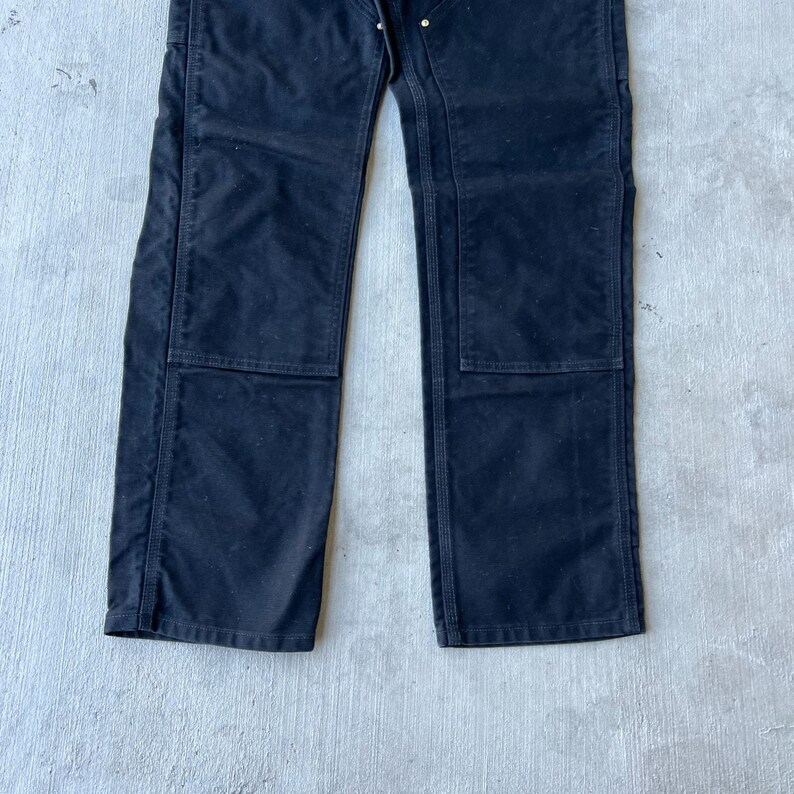Carhartt black double knee work wear carpenter pants 30x32 image 2