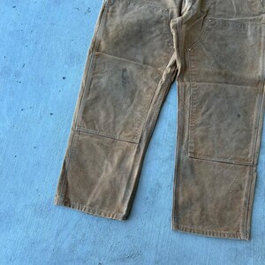 Carhartt brown double knee work wear carpenter pants 40x30 image 4
