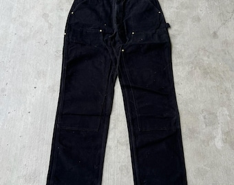 Carhartt black double knee work wear carpenter pants 36x34