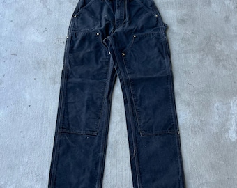 Carhartt black double knee work wear carpenter pants