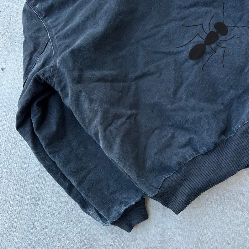 Chaqueta de trabajo con capucha negra Carhartt J140, talla grande imagen 7