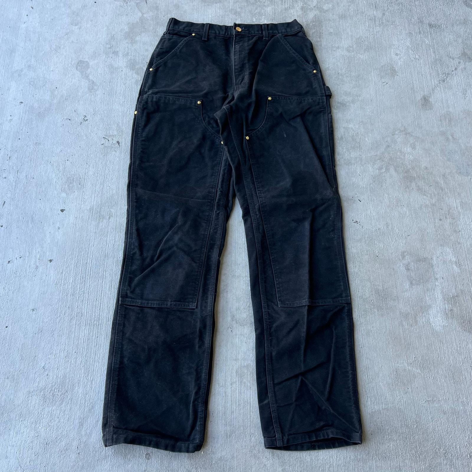 Carhartt Black Double Knee Work Wear Carpenter Pants 32x36 - Etsy