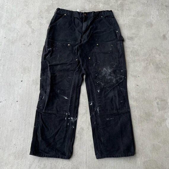 Carhartt Black Double Knee Work Wear Carpenter Pants 34x30 - Etsy