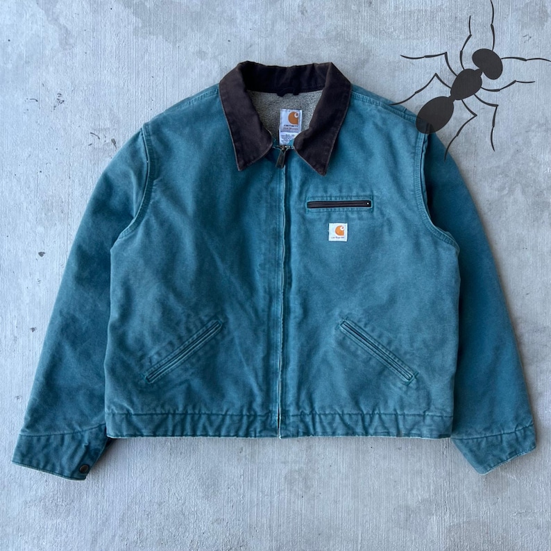 Carhartt WJ097 DTL teal green Detroit WOMENS work wear jacket image 1