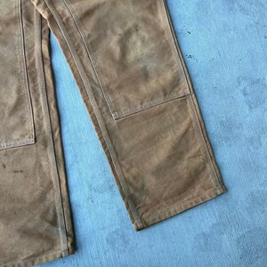 Pantalones de carpintero Carhartt marrones con doble rodilla, talla 40x34 imagen 9