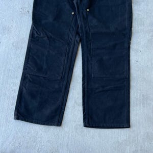 Carhartt black double knee work wear carpenter pants 34x30 image 3