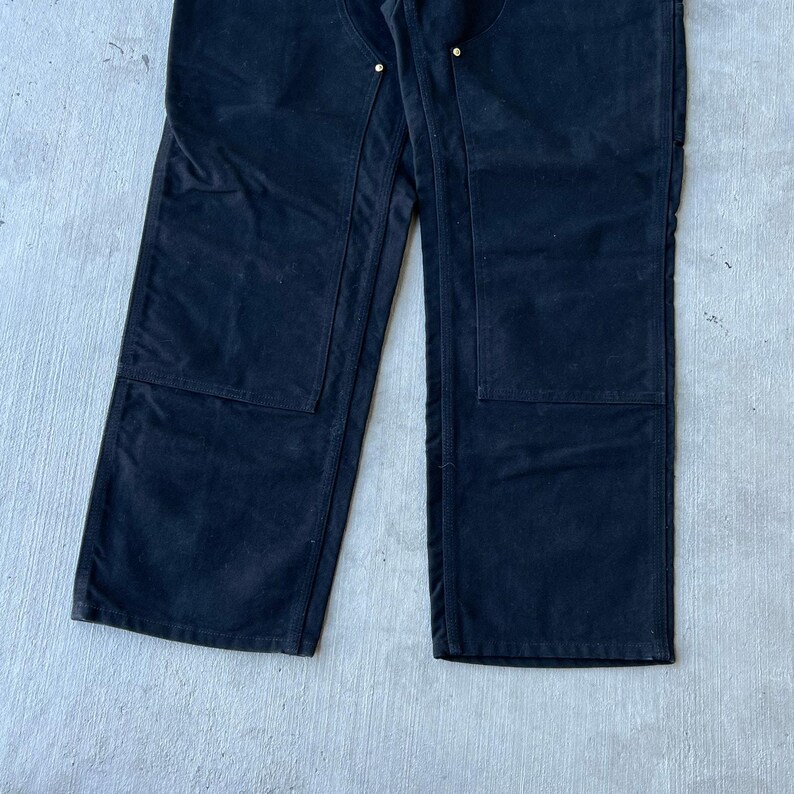 Carhartt black double knee work wear carpenter pants 34x30 image 3