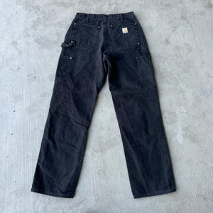 Pantalones de carpintero de trabajo Carhartt negros con doble rodilla imagen 5