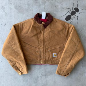 Chaqueta de trabajo corta estilo Detroit de Carhartt, color marrón, estilo años 2000 imagen 1