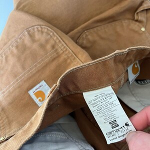 Carhartt brown double knee work wear carpenter pants 30x34 image 4