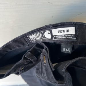 Carhartt black double knee work wear carpenter pants image 4