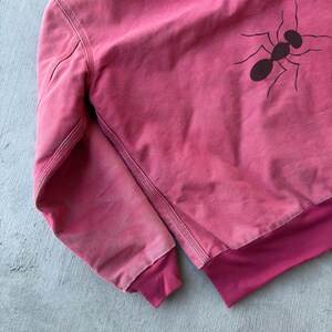 Chaqueta de trabajo con capucha rosa vintage Carhartt WJ130 para mujer Y2K imagen 8