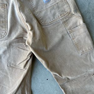 Pantalones de carpintero Carhartt de trabajo con doble rodilla descolorida en marrón, talla 32 x 32 imagen 12