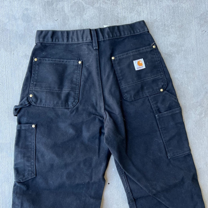 Carhartt black double knee work wear carpenter pants 30x32 image 6