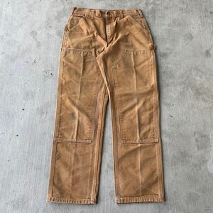 Carhartt brown double knee work wear carpenter pants image 1