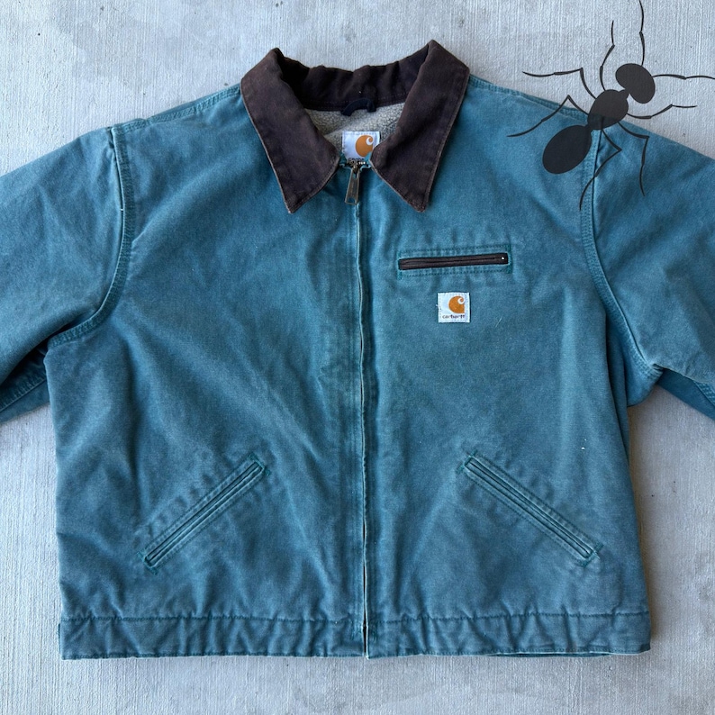 Carhartt WJ097 DTL teal green Detroit WOMENS work wear jacket image 2