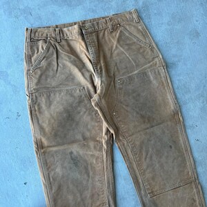 Carhartt brown double knee work wear carpenter pants 40x30 image 2