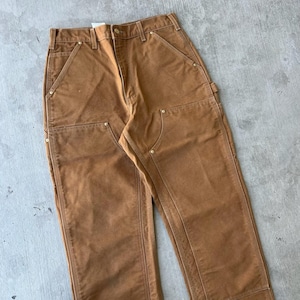 Carhartt brown double knee work wear carpenter pants 30x34 image 3