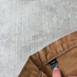 Pantalones de carpintero de trabajo Carhartt de color marrón descolorido con doble rodilla imagen 7