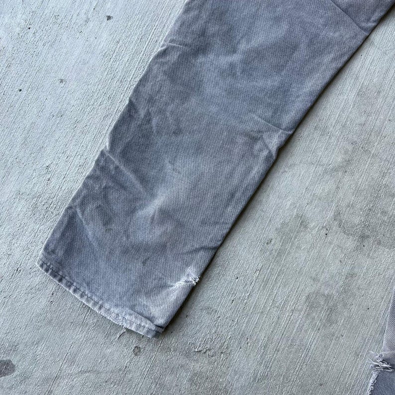 Carhartt faded gray double knee work wear carpenter pants 33x34 image 5