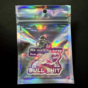 Iridescent Acrylic African Bullfrog Keychain - Pixie Frog Charm Gift - Sarcastic frog Exotic Pet Accessory