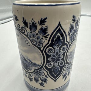 Vintage Heineken Hand Painted Delft Blue Stein Beer Mug Made in Holland image 4