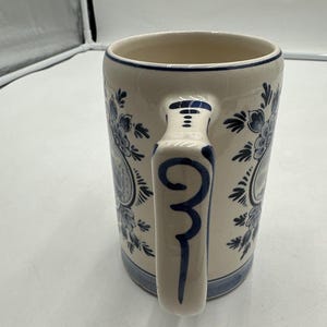 Vintage Heineken Hand Painted Delft Blue Stein Beer Mug Made in Holland image 2