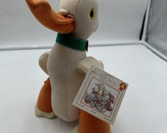 Vintage Jane Hissey Old Bear and Friends Duck Soft Plush Toy 11" W TAG