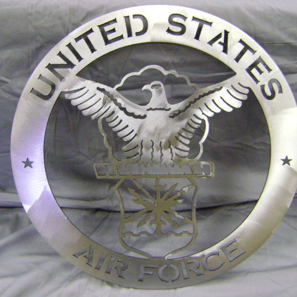 Us Air Force Military Metal Art Etsy