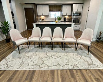 George Oliver Jentree Faux Leather Dining Chairs Set of 6 - Modern Comfort
