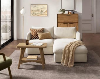 Castlery Ollie Storage Small Chaise Sectional Sofa with Storage